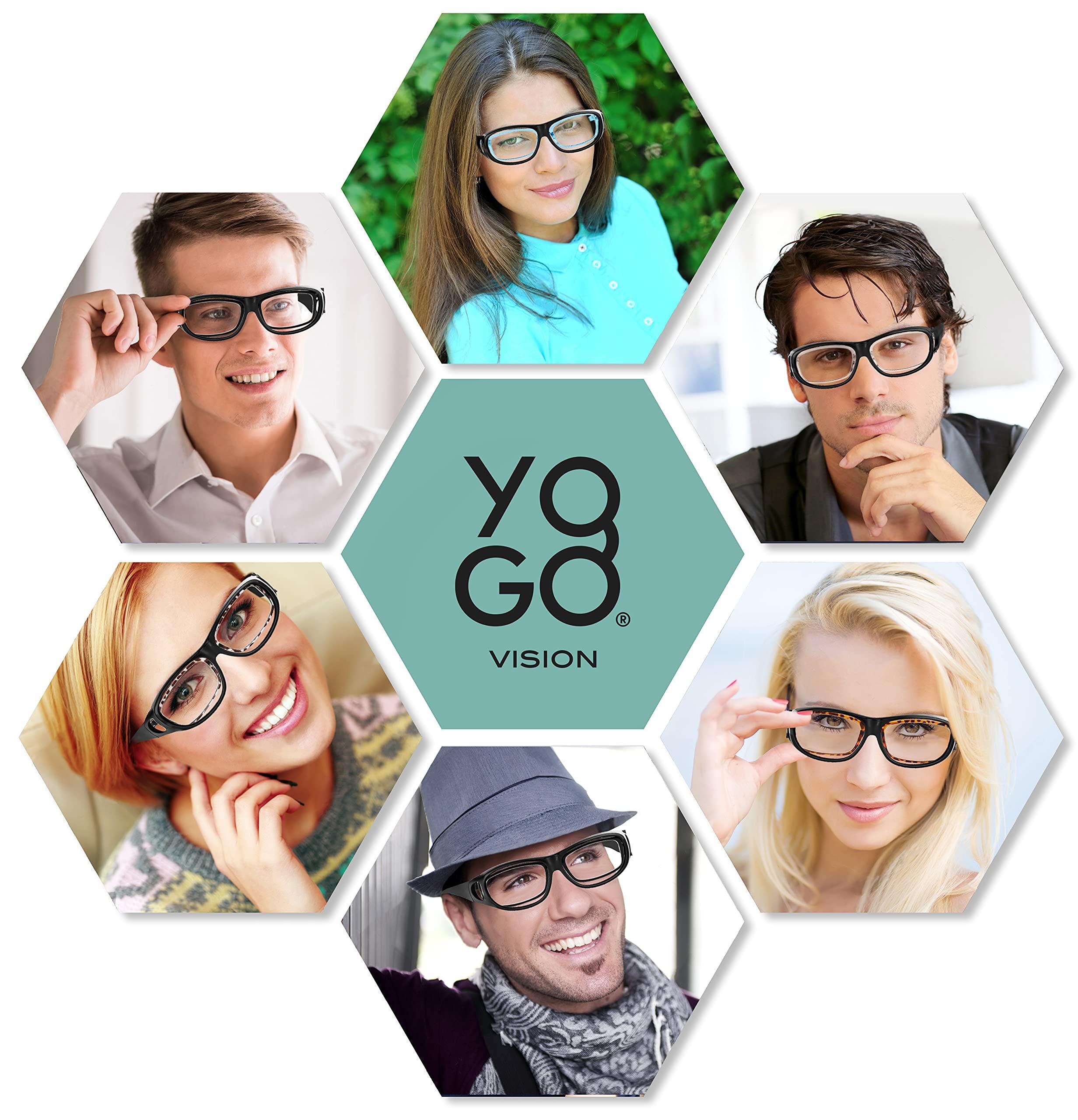 Yogo Vision Yogo Vision Fitover Blue Light Blocking Glasses Computer Fit over Eyewear Wear Over Eyeglasses and Readers For Men Women