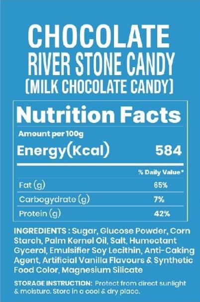 Organic Bites Organic Bites 100% Natural Stone Chocolate River Stone candy (Choco Rocks) Stone Candy -200 gm (Jar Pack)