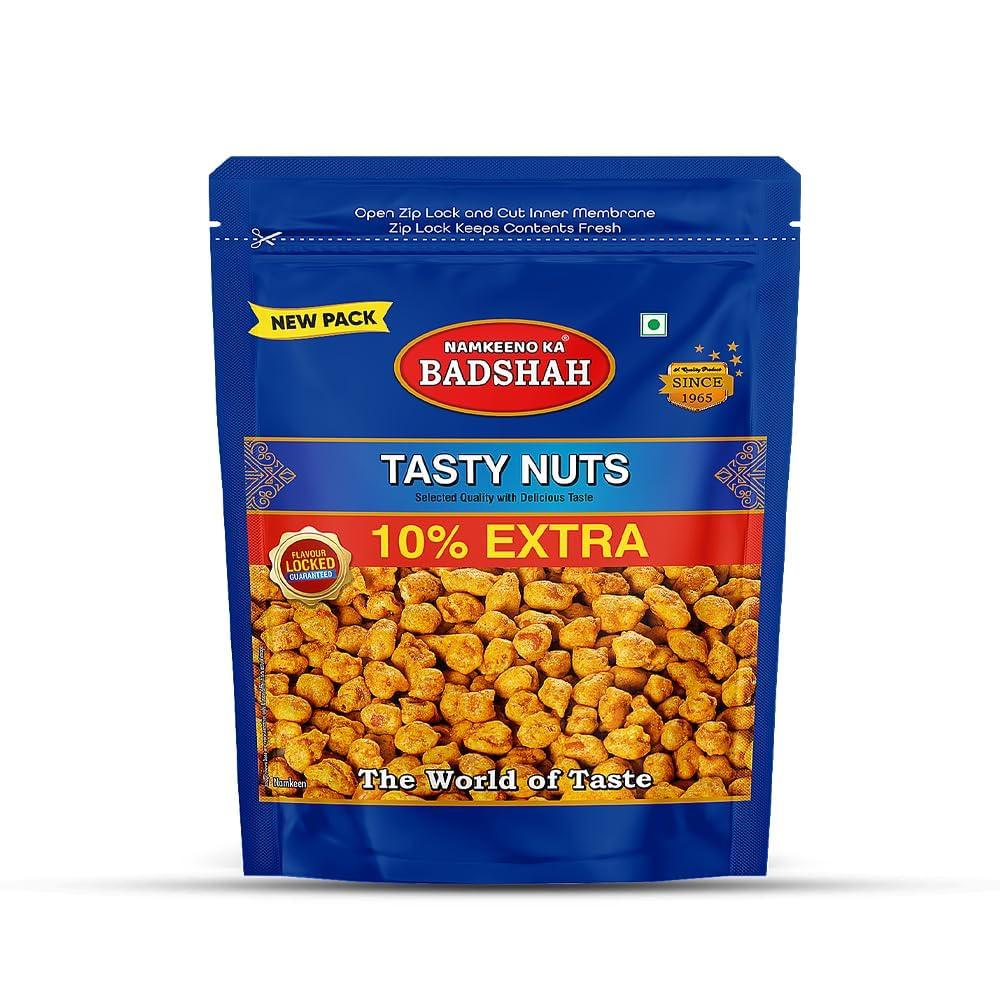 NAMKEENO KA BADSHAH Badshah Combo of Bikaneri Bhujia 1Kg and Tasty Nuts 400gm Namkeen Gift Pack, Spicy Coated All Time Favourite Indian Snacks| Dalmoth Ready to Eat Crispy & Light Snacks