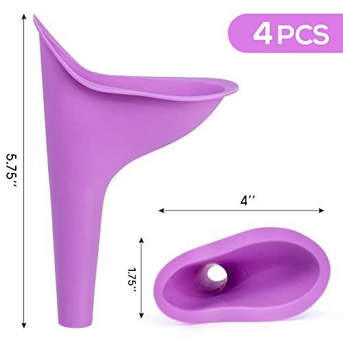 HAKDAY TFW Portable Female Women Urinal Camping Travel Toilet Device 4PCS,Purple