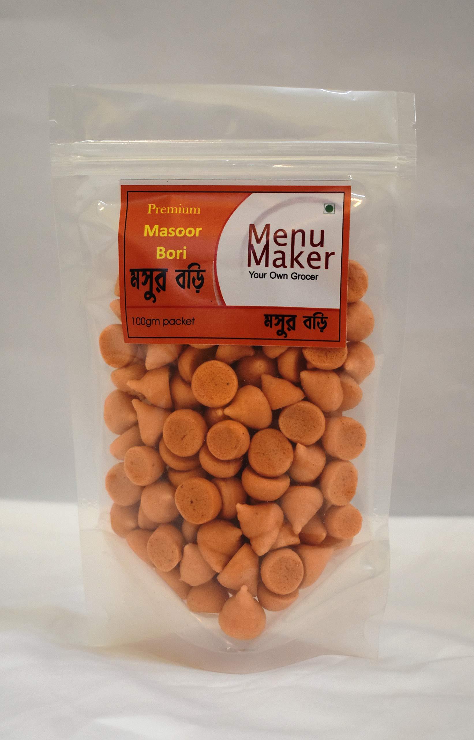 Menu Maker Menu Maker Select Premium Hing Bori, Masoor Dal Bori and Matar Dal Bori Combo Pack 300g, Pack of 3,100g Each