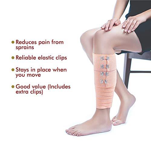 Comfort Comfort Premium Elastic Crepe Bandage - Roll Sports Wrist Wrap Straps, Elastic Compression (Pack of 2 (4m x 6cm)) (8cm)