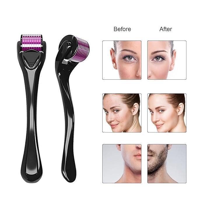 Generic Derma Roller with 540 Titanium Alloy Micro Needles, 0.5 mm, For Beard, Reduces Hair Fall, Stimulates Hair Follicles