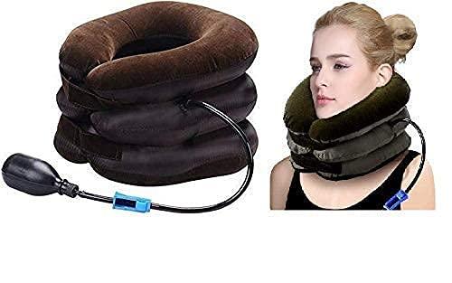 SVK DREAM SVK DREAM 3 Layer Cervical Neck Air Traction Device and Collar Brace, Inflatable & Adjustable Neck Stretcher Support, Neck Brace Pillow for Chronic Neck Pain Relief For Men & Women