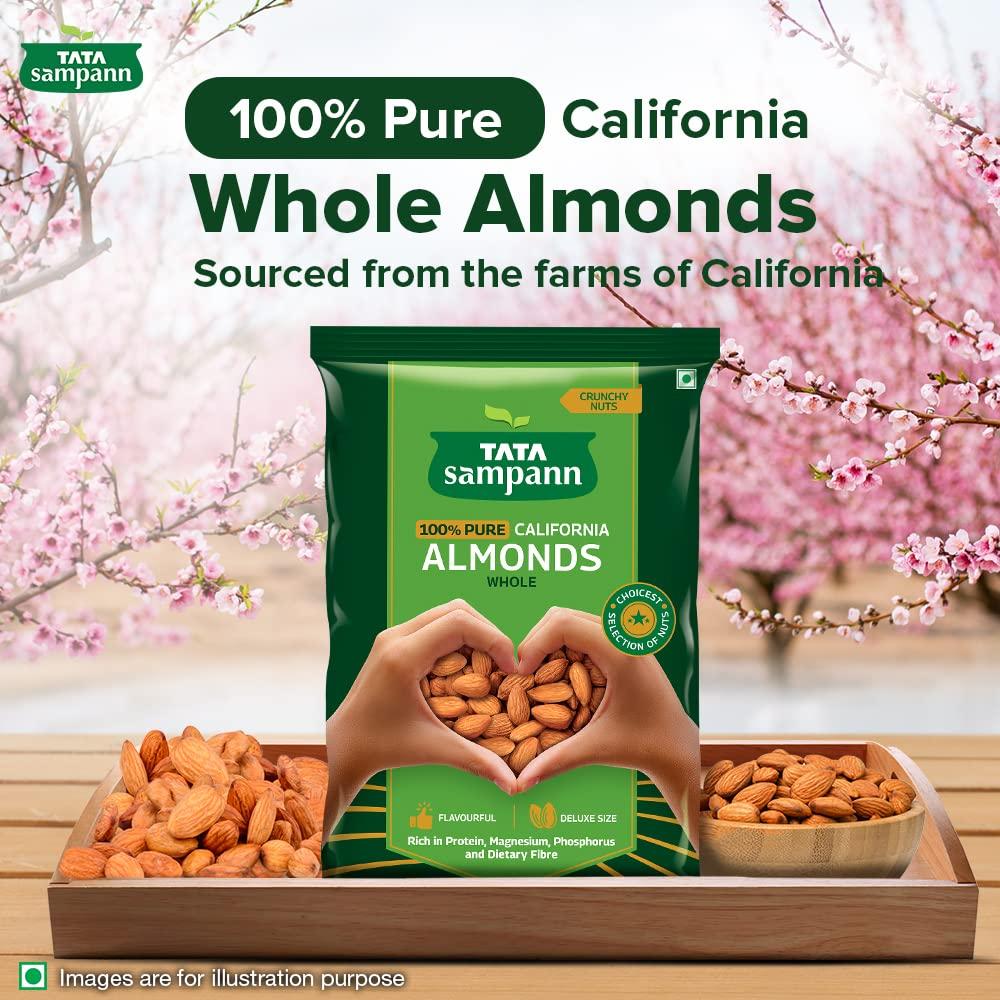 Tata Sampann Tata Sampann Pure California Almonds Whole & Dry Fruits | 500g & Tata Sampann Pure Cashews Whole| 500g