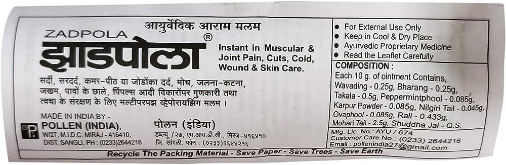 Generic 31 in 1 Ayurvedic Herbal Organic Zadpola for All Types of Ache and Body Issues Pain and Stress Releiver - Set of 2