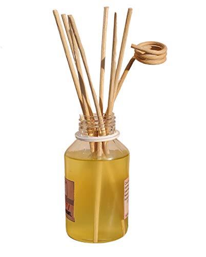 Pure Source India Pure Source India Reed Diffuser Oil Apple Cinnamon - 100 Ml, Reed Sticks - 8 Pieces, Natural White