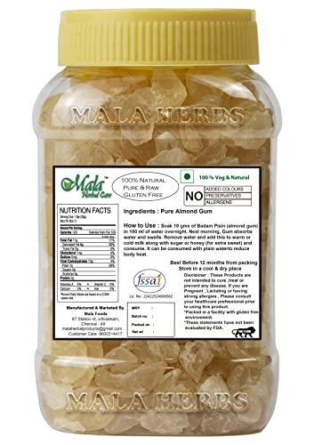 Generic MALA Almond Gum - 250 GMS / Badam Pisin / Gond Katira Pure Organic - 250 Gm (Edible Gum)