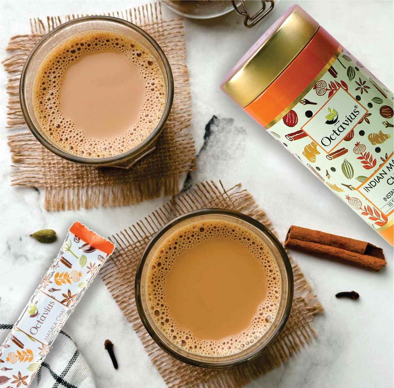 Octavius Octavius Desi Chai Set | Mithila Print | Indian Masala Chai Instant Tea Premix With 2 Handmade Terracotta Kullads (Cups) | Gift Pack For Family
