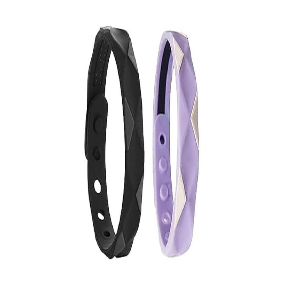 James International James International Anti Static Wrist Strap Band Adjustable Cordless Anti-Static Wristband Wireless Antistatic Bracelet for Men Women, Fits Your Wrist Comfortably (Black & Purple)