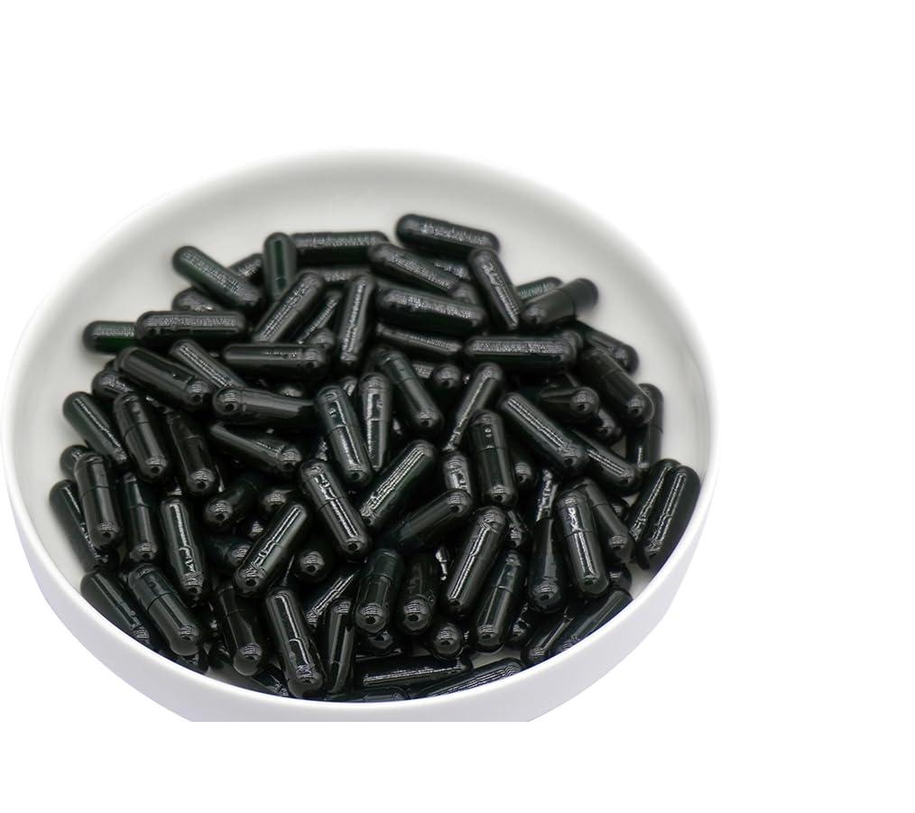 biogiri Biogiri Lifecare International - Premium Size 0 Black Black Empty Gelatin Capsule Shell - Gluten Free | Powder Filling (Pack of 1000) | 500mg