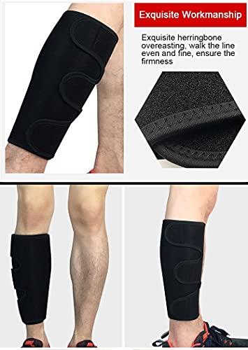 FAVIO FAVIO Adjustable Calf Shin Brace Splint Support for Pain Relief from Calf Injury, Shin Splints Treatment, Sprains, Running, Sports, Recovery Calf Sleeve for Men and Women Pain Relief (Black)