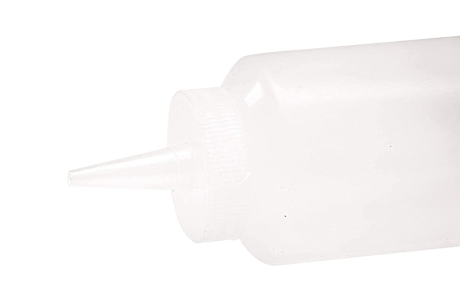 Generic Plastic Squeeze Bottles for Ketchup BBQ Sauce Syrup Condiments Mustard Mayo Hot Sauce Olive Oil Dressing, Clear- Pack of 6 Pieces