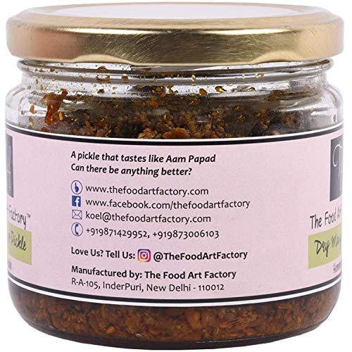 The Food Art Factory The Food Art Factory Dry Mango Pickle Handcrafted with Zero Preservatives, No Artificial Colors & Flavors, Gluten-Free -200 GMS, Homemade by Mother-Daughter Duo in small Batches using premium ingredients