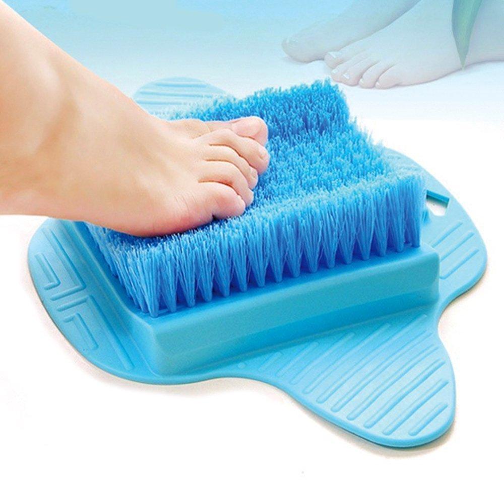 venja venja Health & Beauty Foot Brush Scrubber Bath Tub Floor Brush for Cleaning Feet Soles and Callus - Suction to Floor - Use With Soap and Water