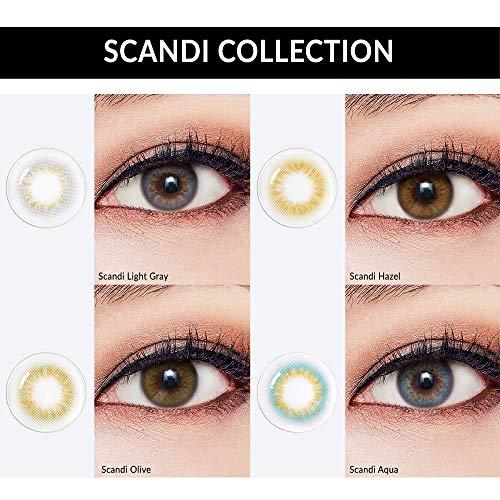 O-LENS O-LENS Scandi Light Grey - Coloured Contact Lens (Monthly Disposable, 0.00 / 2pcs / Light Grey), Natural Looking & Comfy Eye Color Lenses