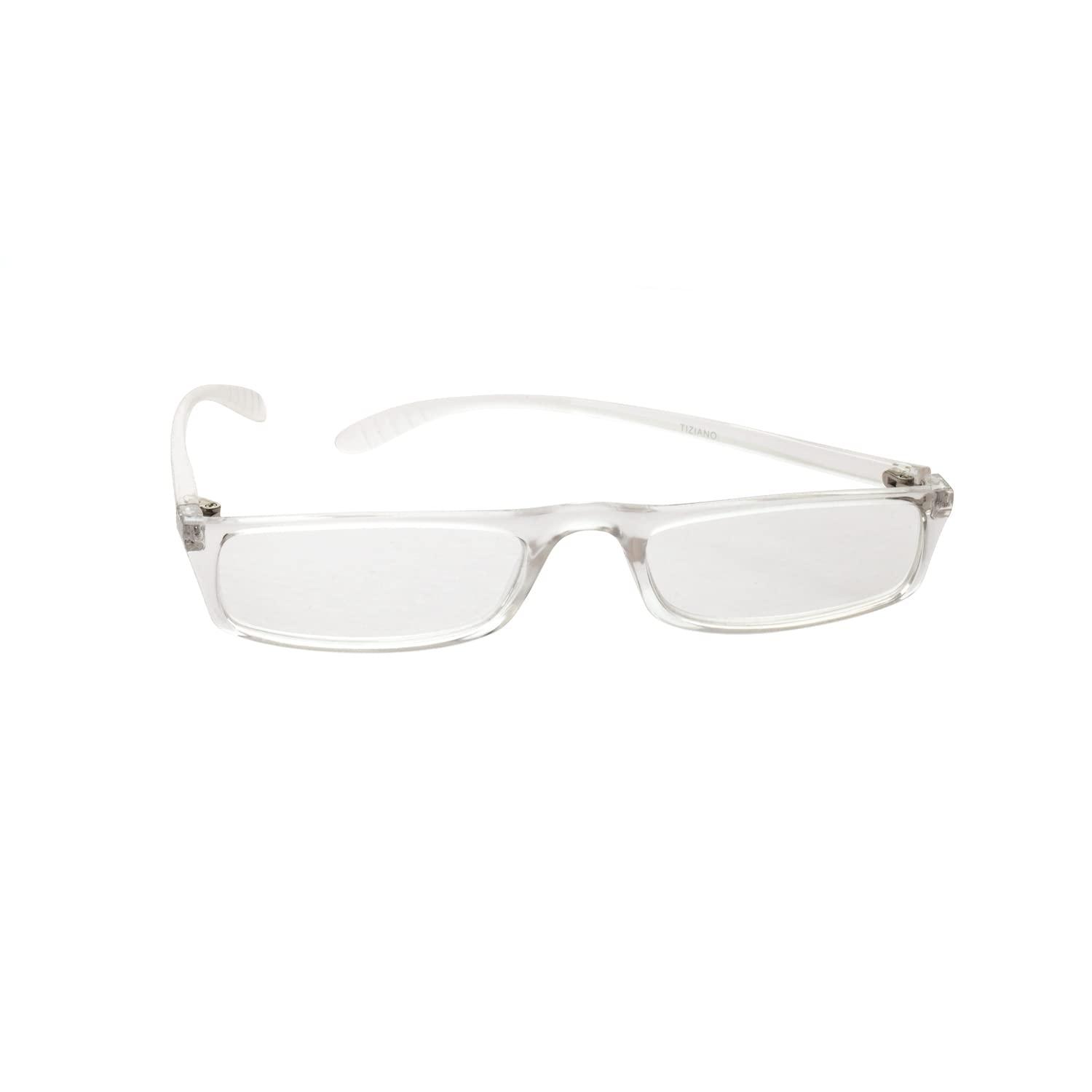 TIZIANO TIZIANO New Age Reading Glasses (Model: Tz-801 Crystal +1.25 with Rectangular Eye Shape)