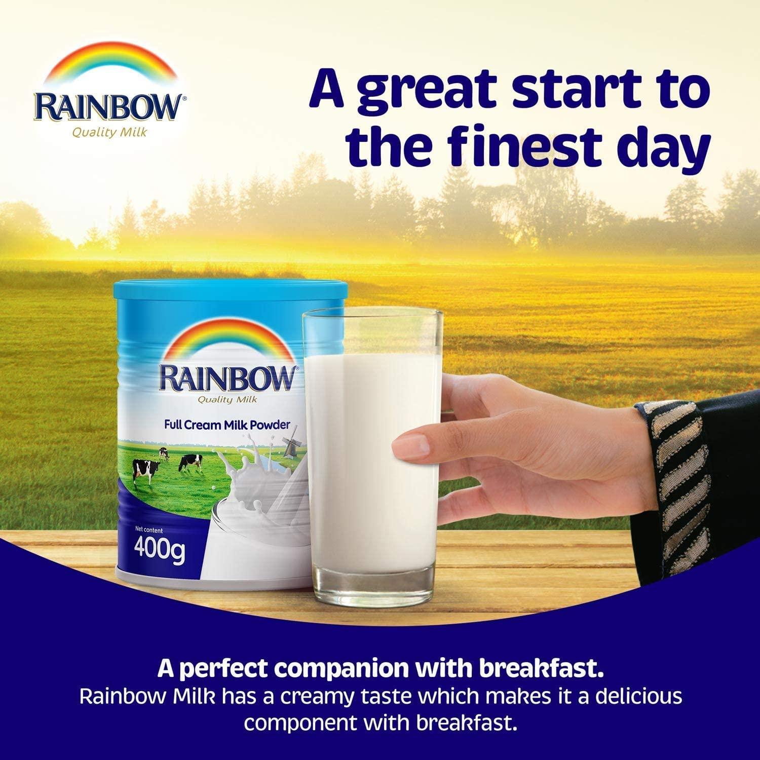 THE ZOAVA FOOD CO. Rainbow Quality Milk Full Cream Milk Powder, 400 Grams