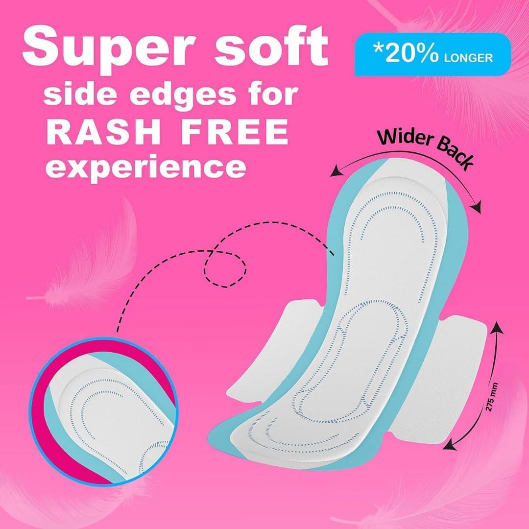 Wonderize Wonderize Soft Comfort Extra-Large Sanitary Napkin 80 Pads With Disposable Pouch Sanitary Pad - (Pack of 4)