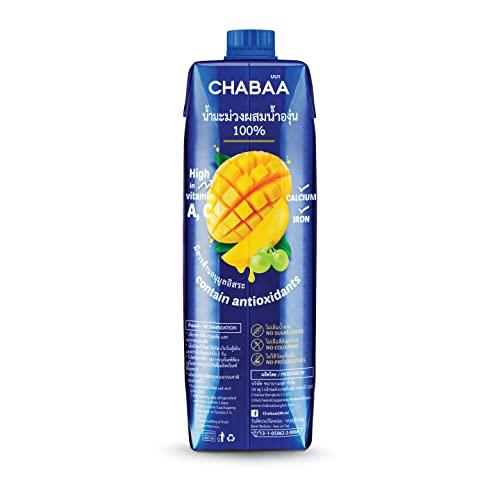 Chabaa Chabaa 100% Mango & Grape Juice, 33.81 fl oz / 1000 ml