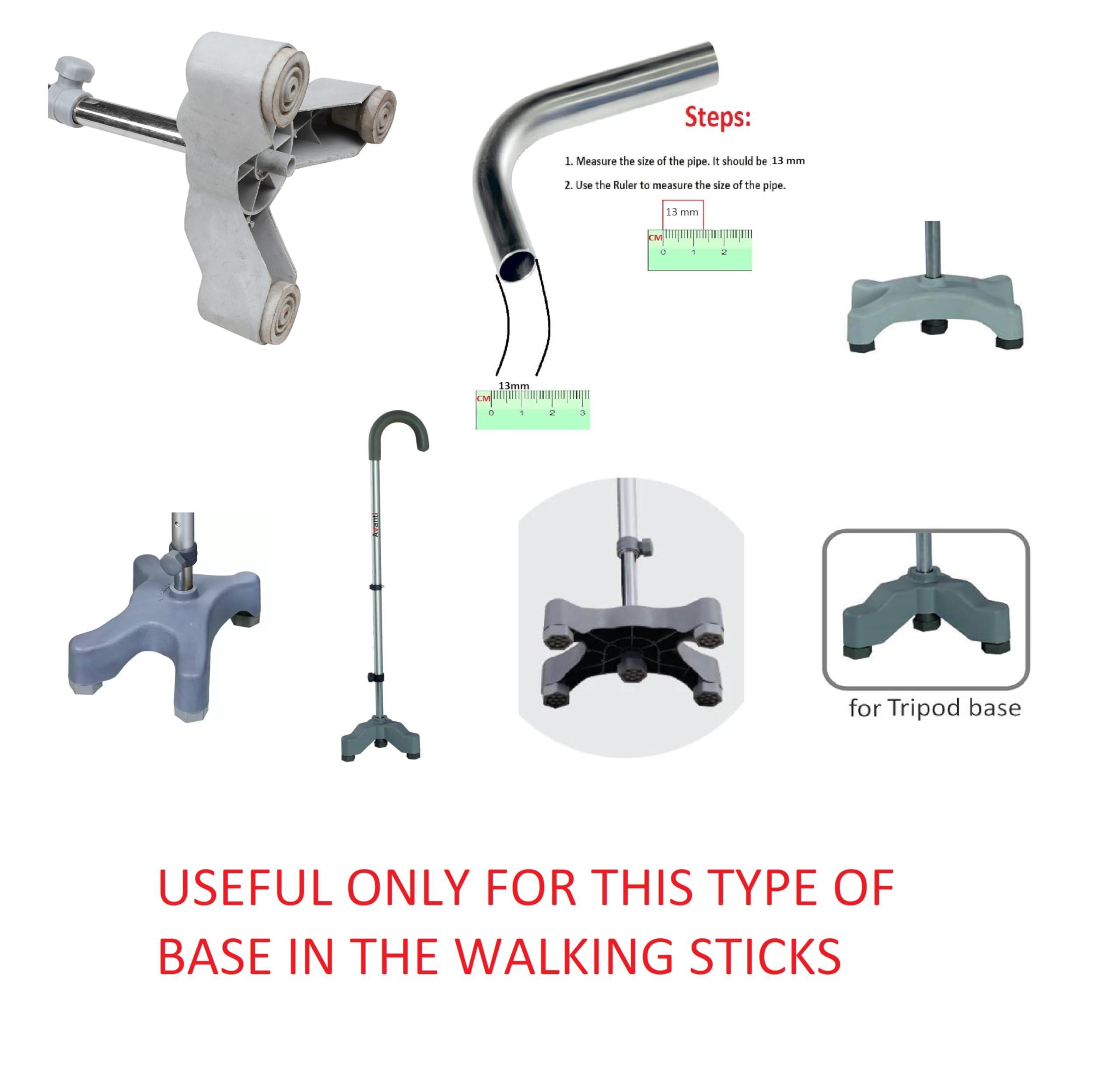 AARAM AARAM Ferrules Shoes for Tripod and 4 leg Walking Stick (13 mm Hole) 4 pcs