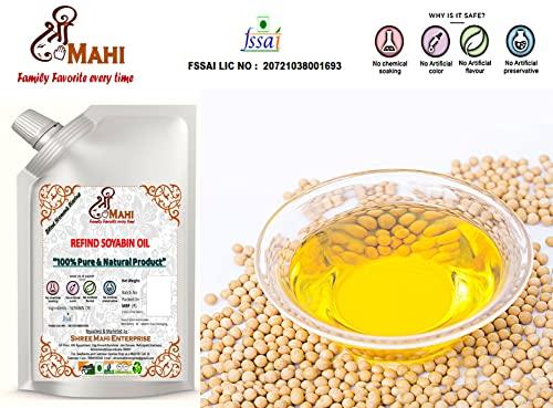 SHREE MAHI ENTERPRISE Shree Mahi Refind Soyabin Oil 100% Natural, Healthy and Chemical Free 1 litre Pouch