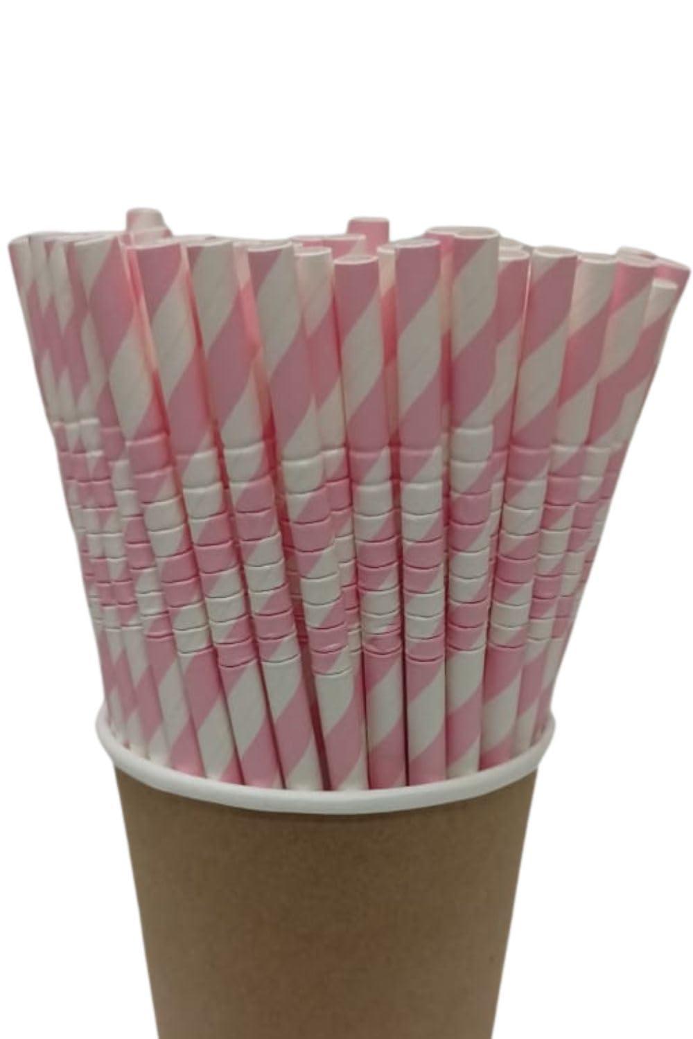 Wiies Straw 7 mm Pack of 50 Pcs Bend Paper Straw 7.5 inch Ecofriendly Straws Aqua Fancy Straws for Drinking Juice Party Straw Pack Paper Straws for Drinking Juice Disposable Paper Straw