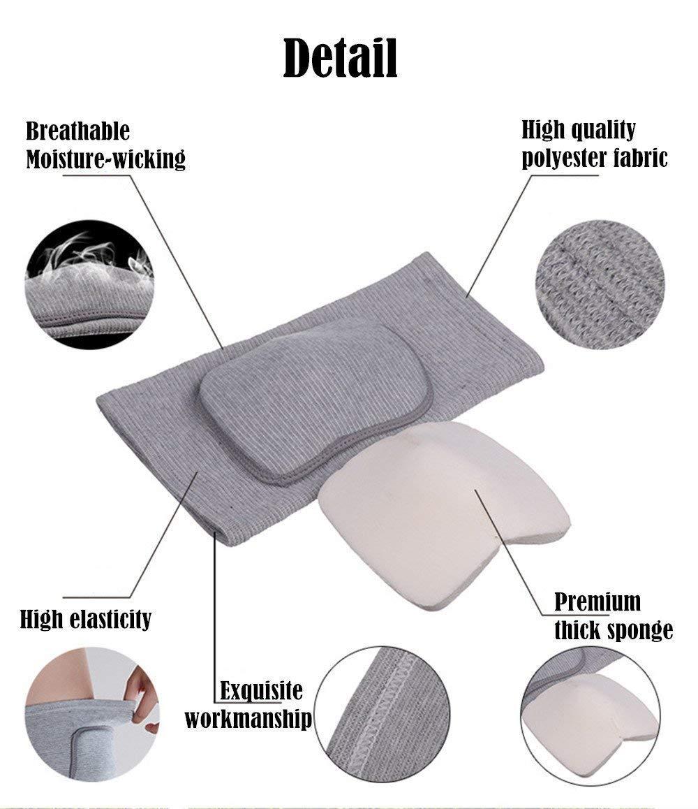 MINILUJIA MINILUJIA Children\'s Kids Knee Brace Pad Tight Non-falling Sponge Sleeves Breathable Flexible Elastic Support Protector Cover 2PCS/Pair (xs, grey)