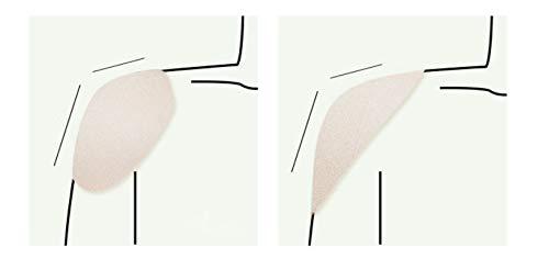 VNDEFUL WOIWO 2 PCS Breathable Shoulder Pad Suit Shirt Jacket Self Adhesive Invisible Detachable Silicone Shoulder Pads for Both Men and Women