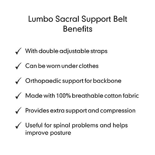 IGR IGR LUMBO SACRAL BELT | L S BELT | BACK BELT | SPINE SUPPORT | BACK PAIN | WAIST WRAP | SACRO LUMBAR BELT | Lower Back support with Cushioning For Men and Women (X-LARGE (40\" TO 42\"))