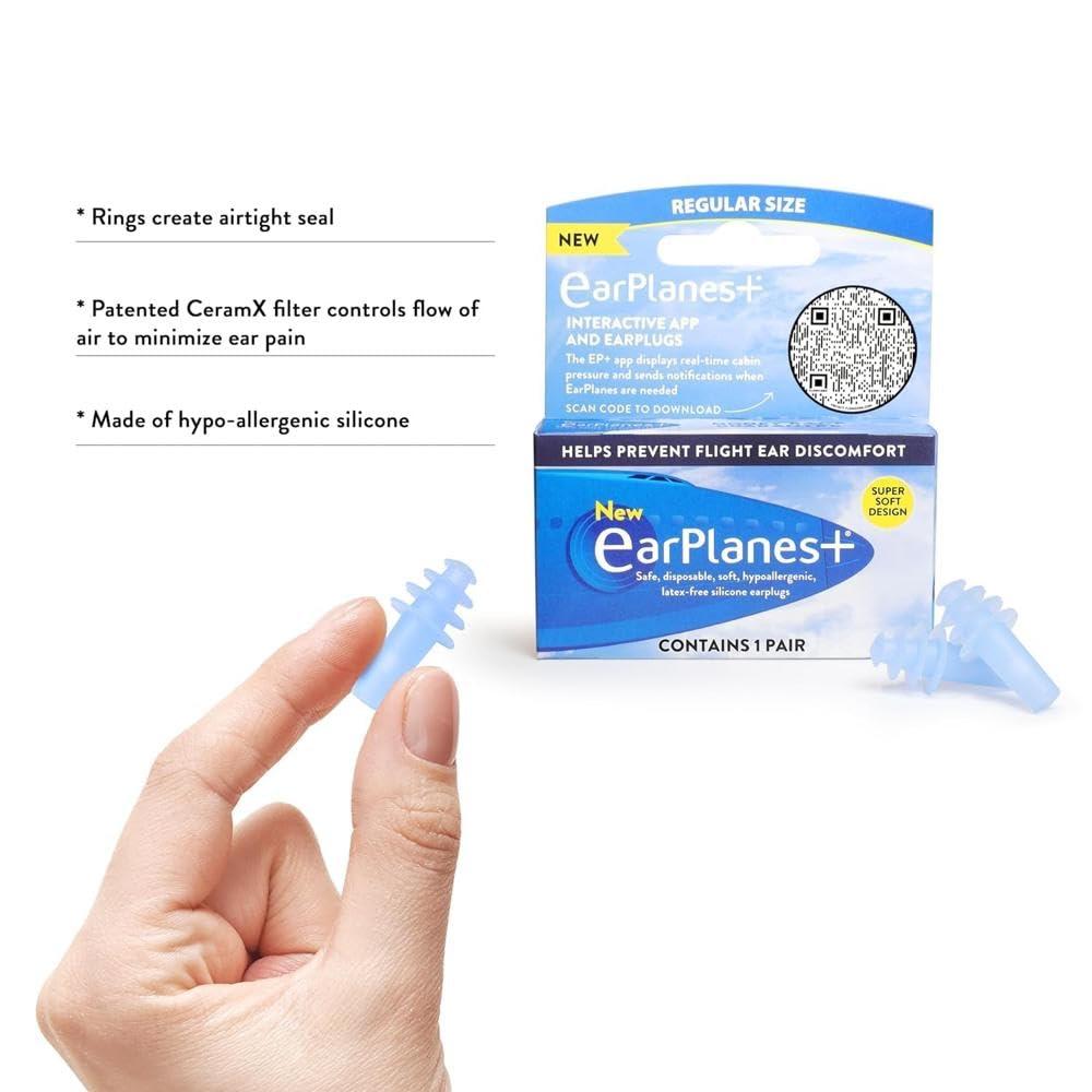 James International Cirrus Healthcare Ear Planes Flight Travel Ear Protection Earplugs New Super Soft 1 Pair EarPlanes : for Adults