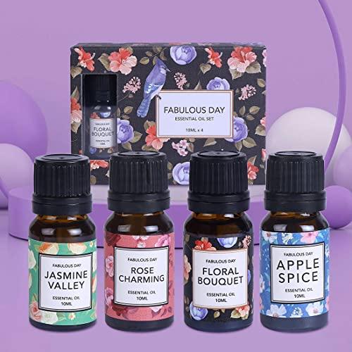 MINISO MINISO Essential Oil Set,Aroma Diffuser Oil 10ml,Set of 4(Fabulous Day Series)