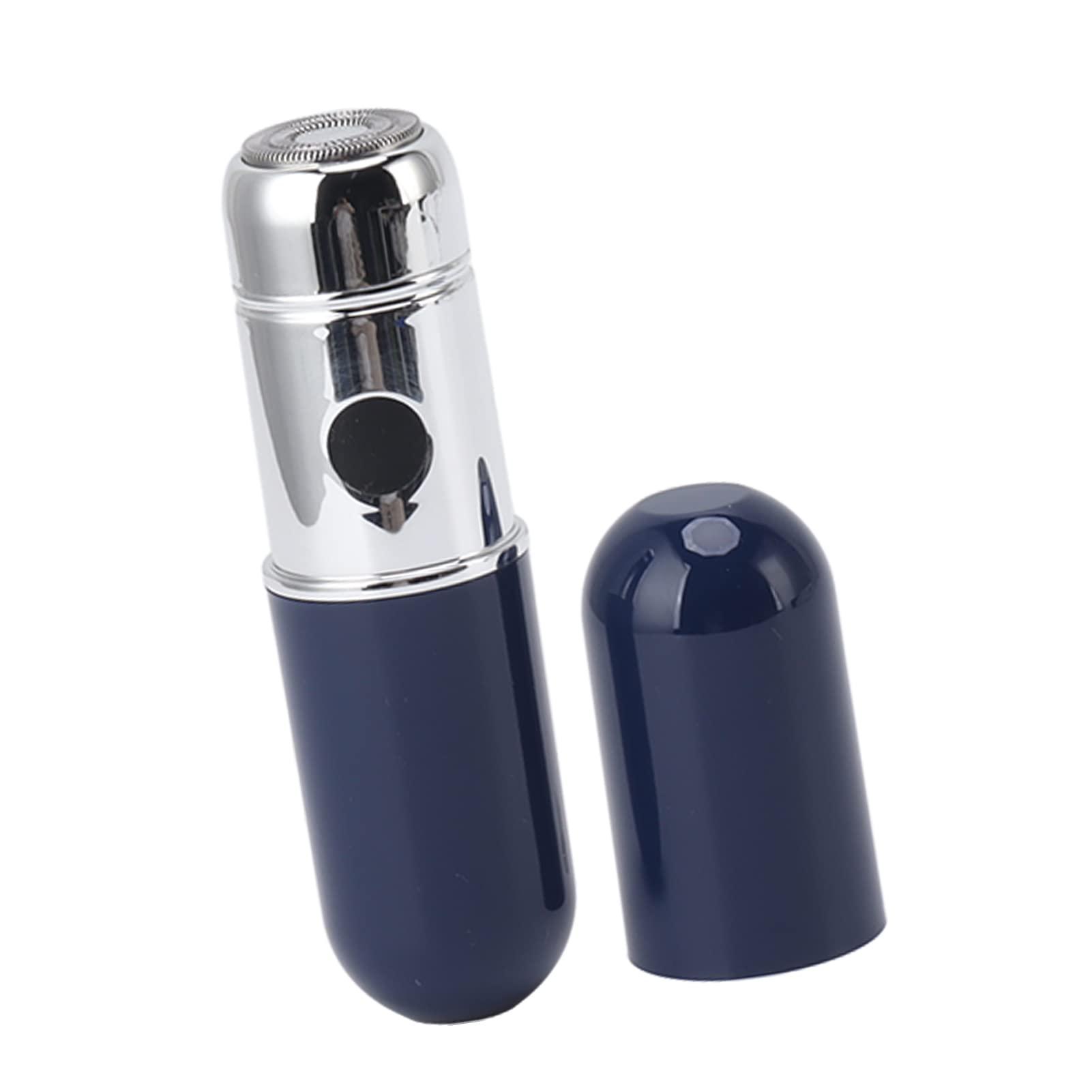 CUEI Mini Portable Shaver, Water Resistance Perfect Touch Mini Electric Floating Head Type C for Beard Shave (Blue)