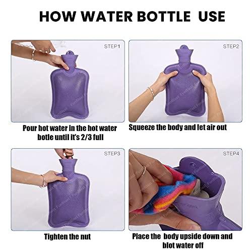 FunBlast FunBlast Hot Water Bag with Soft Cover for Pain Relief – Heating Pad Hot Water Bottle & Rubber Bottle for Hot Water Bag for Pain Relief, Bottle, Pain Relief Pad Heating Bag - 1000 ML (Navyblue)