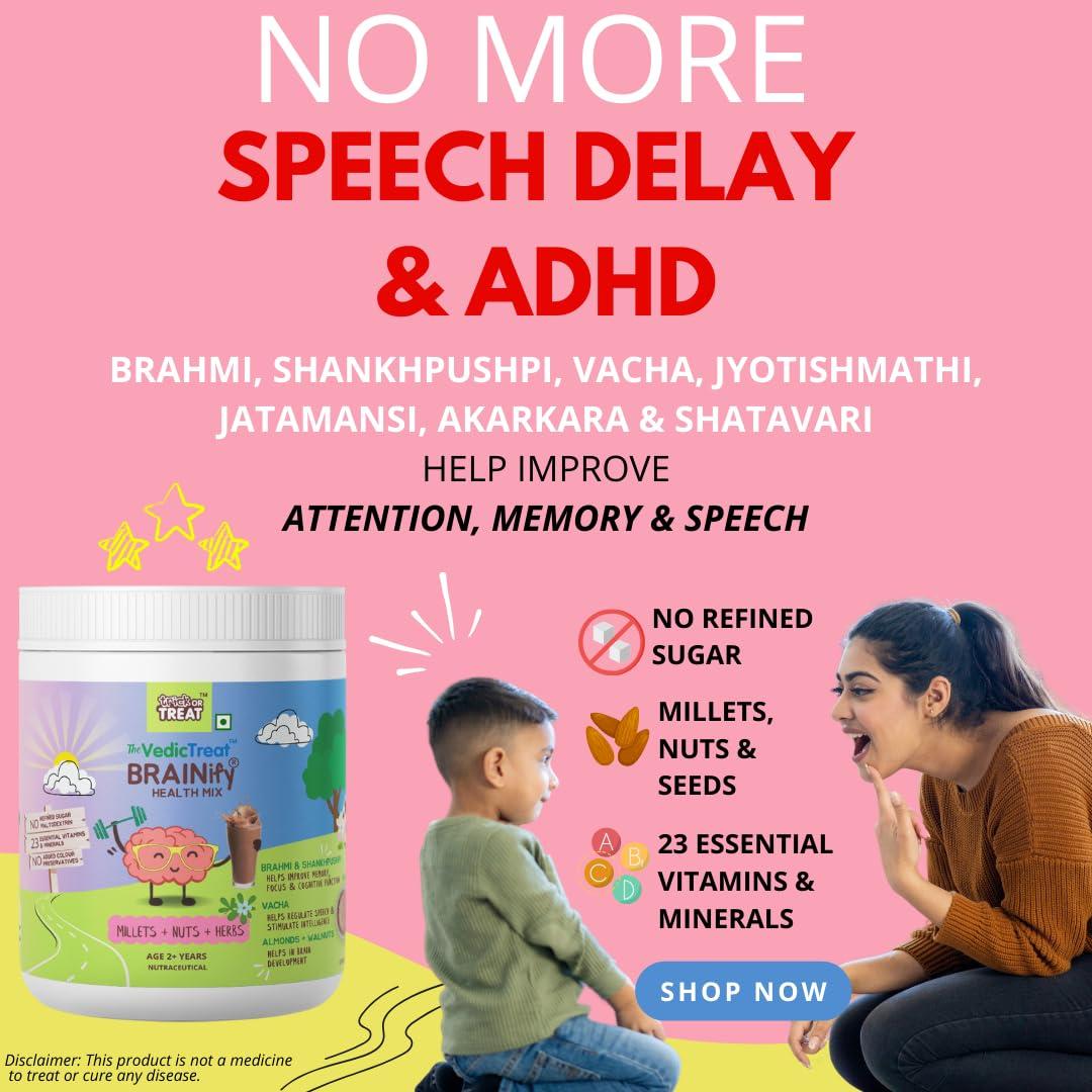 TRICK OR TREAT TRICK OR TREAT Brainify Nutrition Drink Powder | 7 Herbs | Millets + Nuts + Seeds (350G)