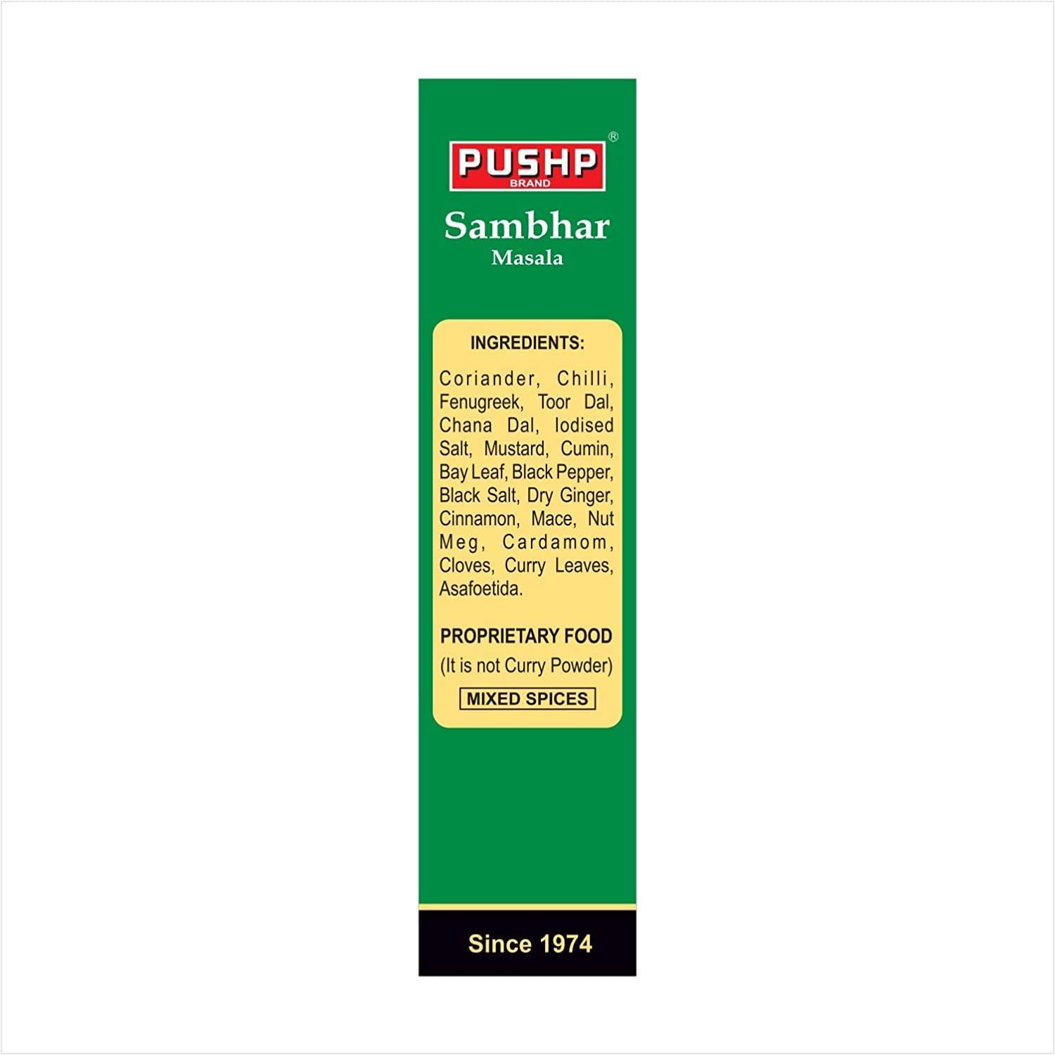 Pushp Pushp Brand Sambhar Masala Pouch (Pack of 2, 200g in each pack)