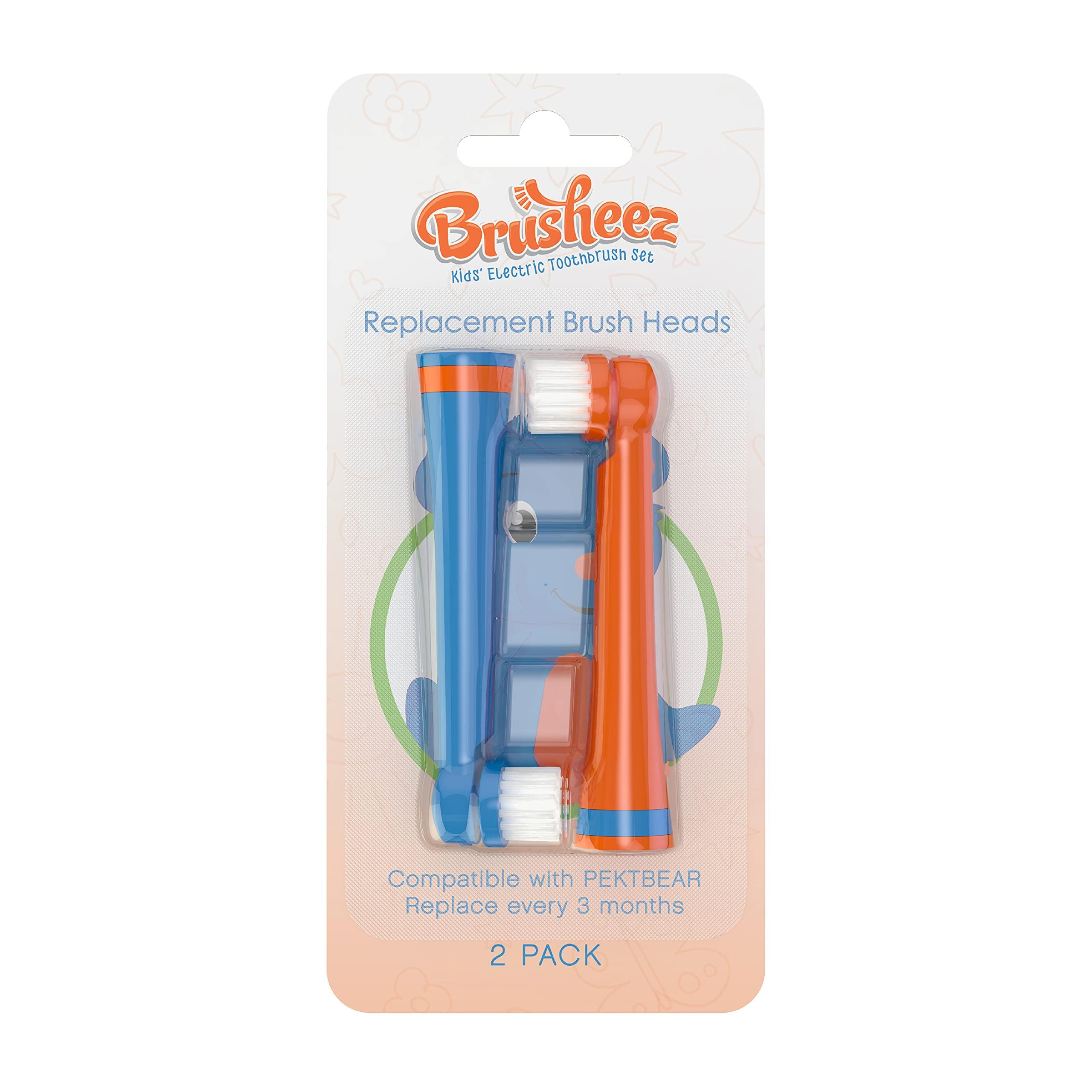 Brusheez Brusheez Electronic Toothbrush Replacement Brush Heads (Buddy the Bear)-2 Pack
