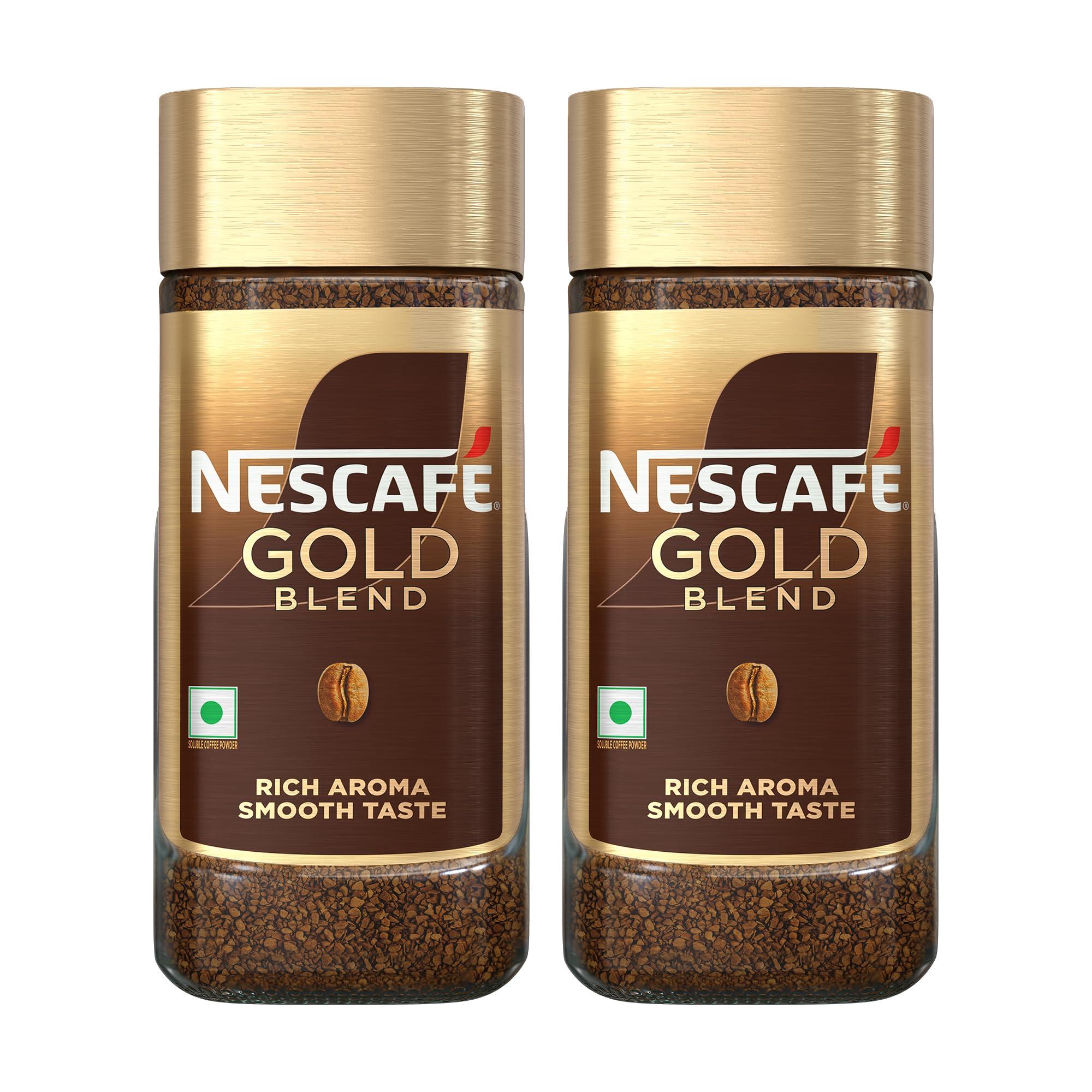 Nescafe Nescafe Gold Rich And Smooth Instant Coffee Powder, 185 Gram /190 Gram (Weight May Vary) (Pack Of 2) - Jar