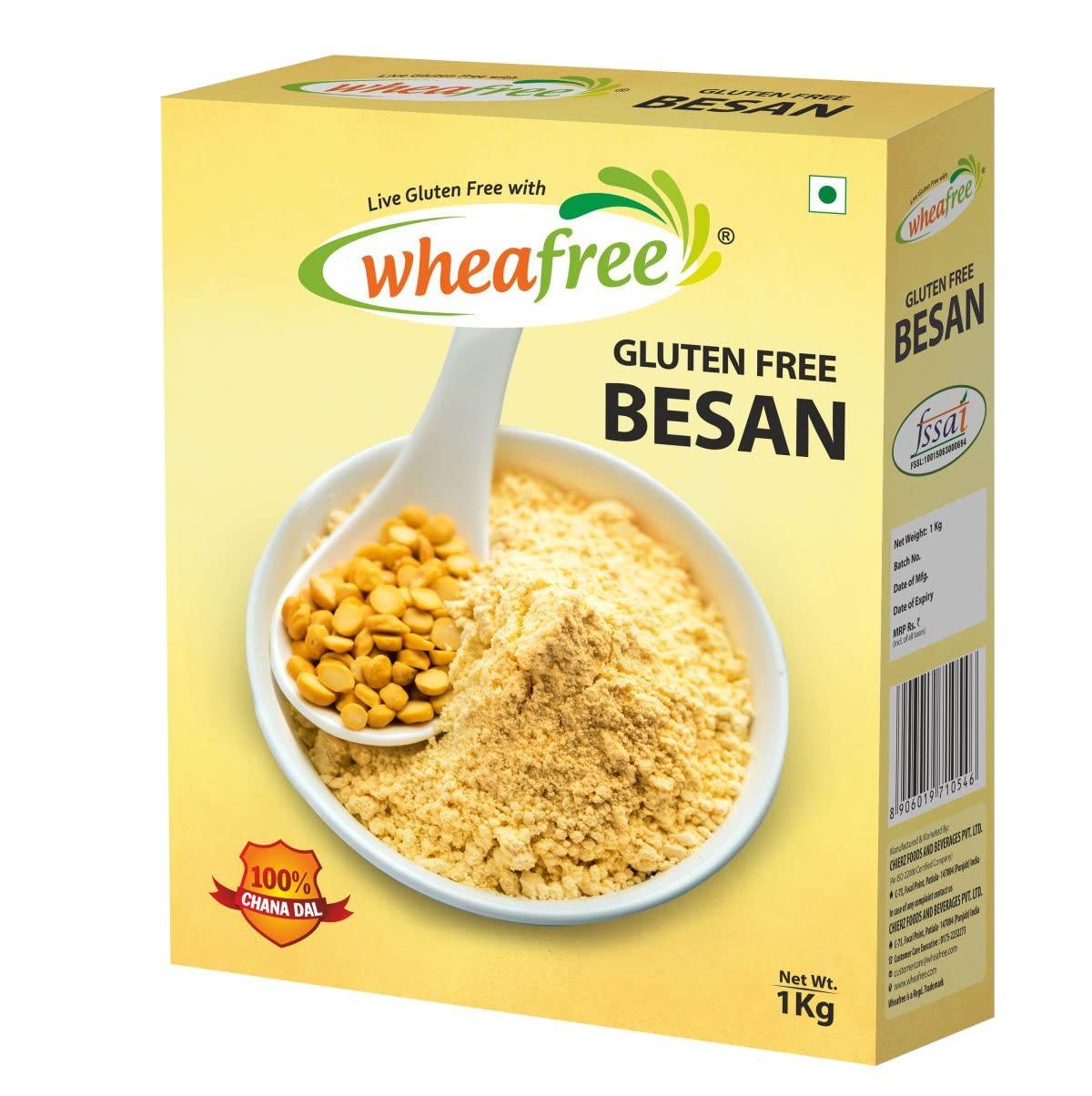 wheafree Wheafree Gluten Free Makki Atta (1Kg), Gluten Free Multigrain Flour (1Kg), Gluten Free Besan (1Kg), Gluten Free Maida Replacer (500g) and Gluten Free Missi Roti Atta (1Kg) | Gluten Free Flours Combo P