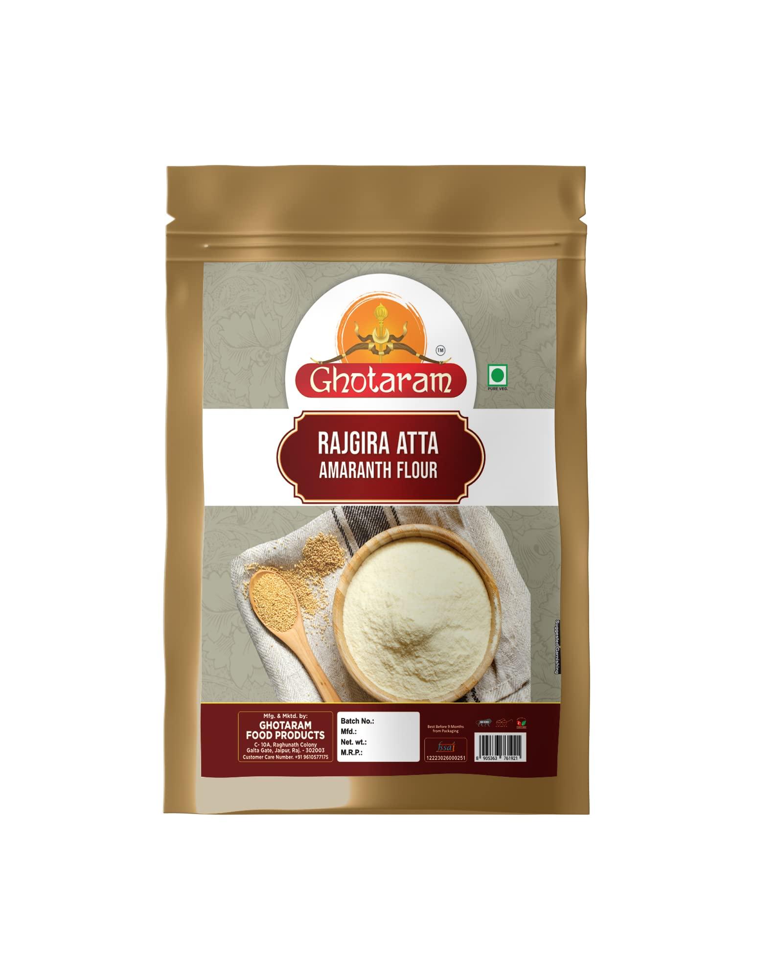 GHOTARAM Ghotaram Amaranth/Amarnath Rajgiri Millet Atta Flour/Rajgira/Ramdana/Chola Atta Kingseed Atta Rich in protein, Calcium and Iron-4980g