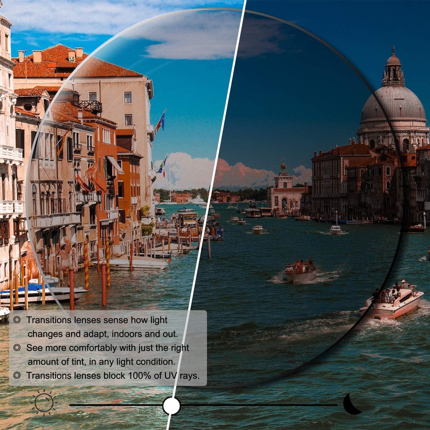 Eye 2 Eye Eye 2 Eye Photochromic Progressive Reading Glasses For Men Photochromic Glasses Distance 0 Reading 1.00 1.25 1.50 1.75 2.00 2.25 2.50 2.75 3.00 Blk Square 25 (Distance 0/ Reading +1.75)