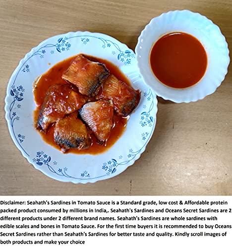 Seahath Seahath - Canned Sardines in Tomato Sauce, 155g (Pack of 12)