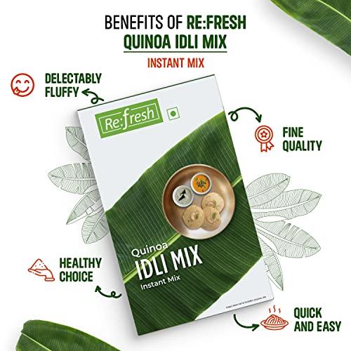 RE:FRESH Refresh Quinoa Idli Instant Mix 200g | Healthy Breakfast Mix | Pure Veg | Authentic South Indian Recipe