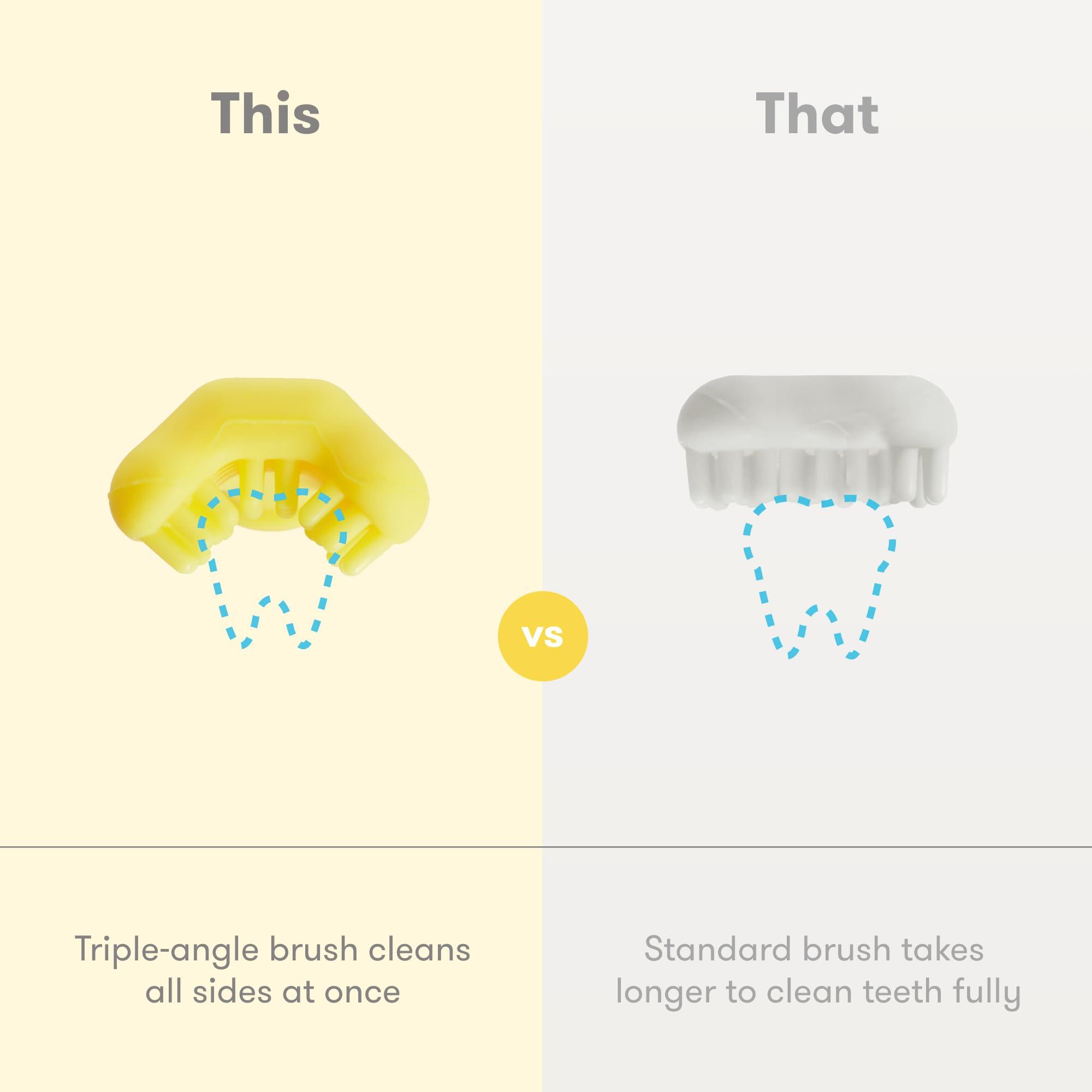 Frida Baby Frida Baby Infant Training Toothbrush For Babies With Soft Silicone Bristles,Yellow