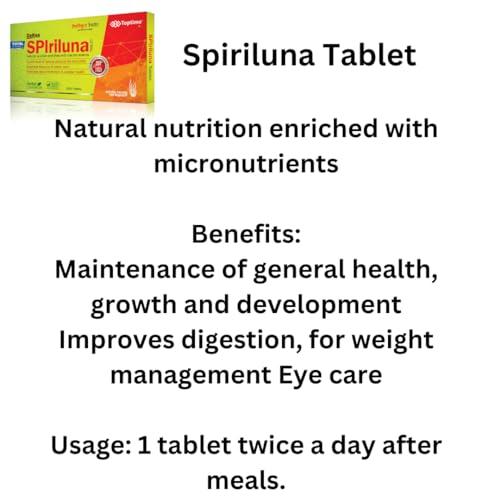 MINAL MINAL Spiriluna 30 Tablets | Natural Dietary Supplement for Vitality | Source of Vitamins & Minerals