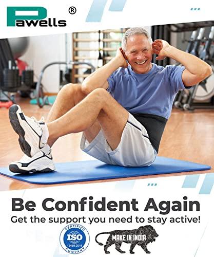 Pawells Pawells Lumbar Sacral Belt for Lower Back Pain Relief for Women and Men/LS Belt with Adjustable Back support Belt for Back Pain Universal, Lower Back support with Extra Triangle Support.