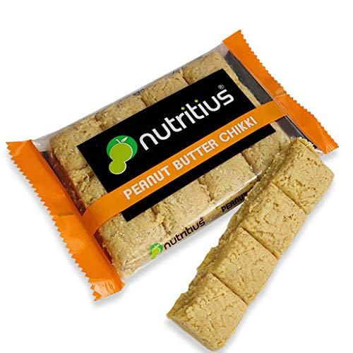 Nutritius Nutritius Peanut Butter Premium Soft Chikki 120 gram (Pack Of 12) + 1 Free Surprise Chikki (26G) | Peanut | No Preservative Colour Or Flavours