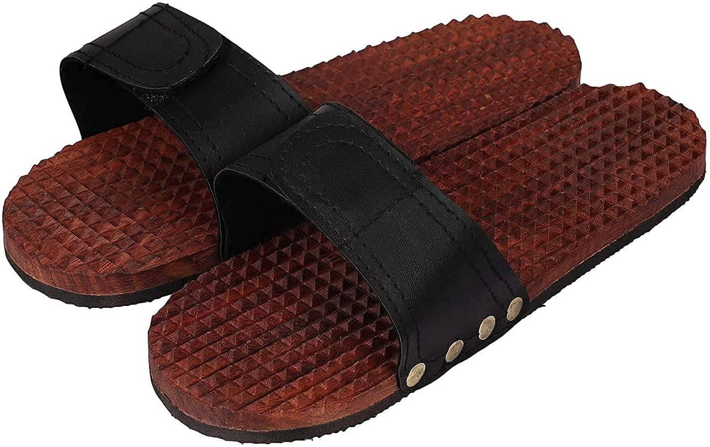 KINGSMAN STORE Kingsman store Wooden Acupressure Slippers foot slipper massager massage tool For Foot + Acupressure Wooden Acupressure Khadau