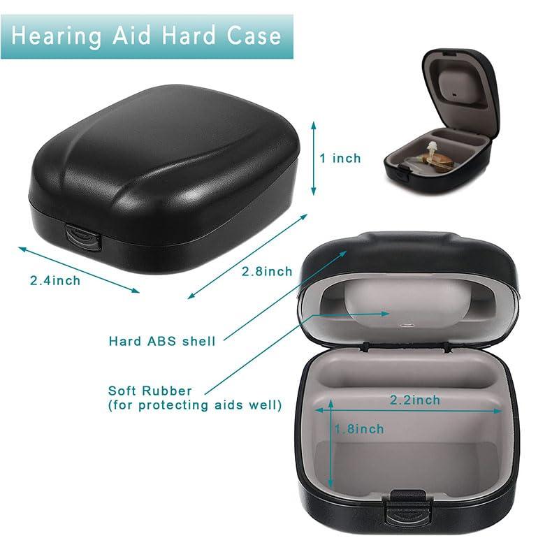BOCOKO Universal Small Carry Case with Silicone Lining for PSAPs hearing aid