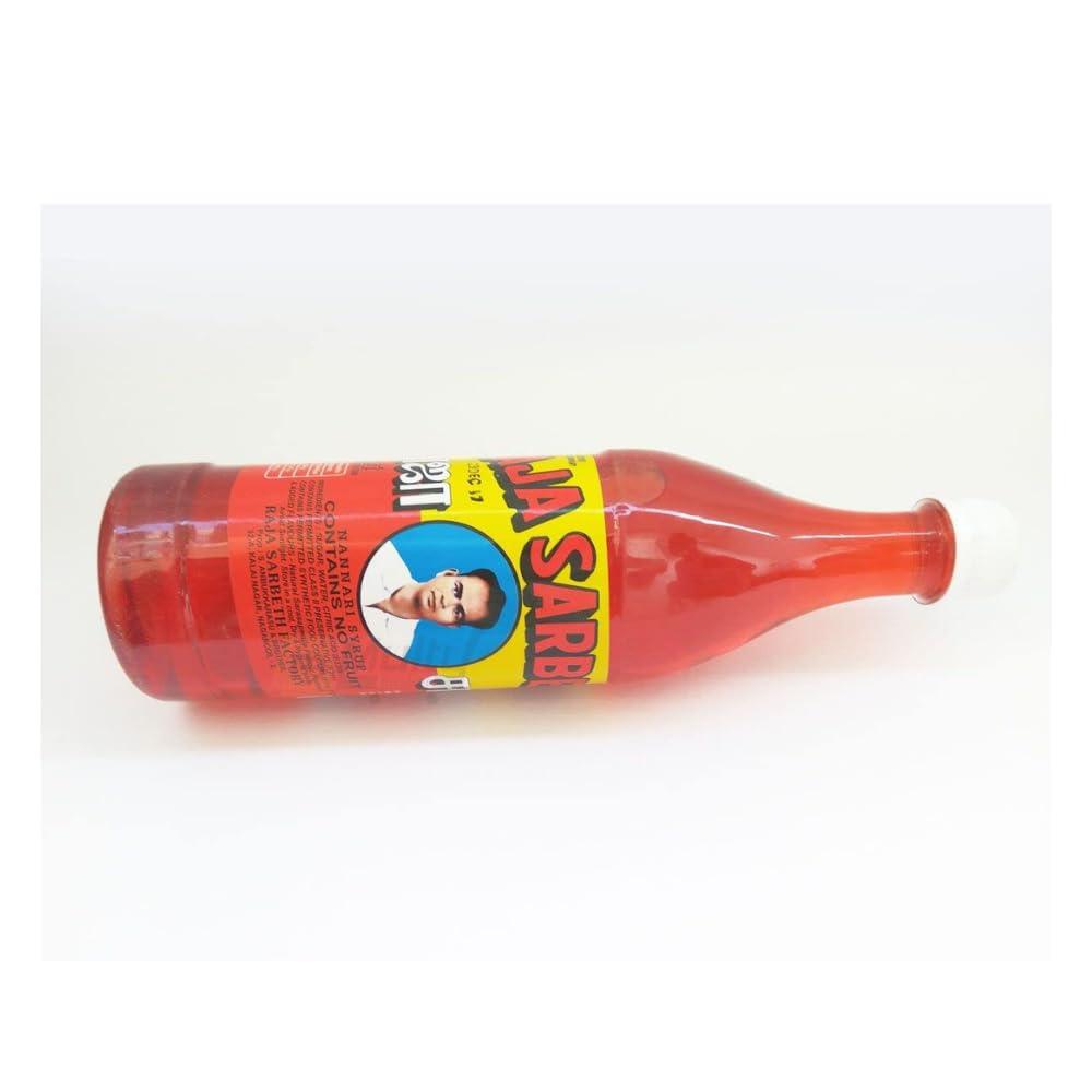 MULTYBASKET Raja Sarbet Red Nannari Sharbath | Syrup, 700 ml x (Pack of 2) | Nagercoil Special Nannari Sharbat Syrup | Nannari Sharbat Fresh | Nannari Sarbath Bottle | Nannari Sharbath Kanyakumari & Nagercoil (Pack of 2)
